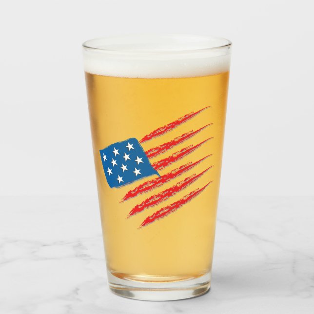 United States flag  Glass (Front Filled)