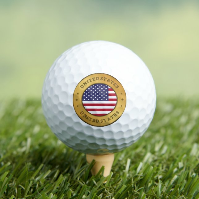 United States Flag  Golf Balls (Insitu Tee)