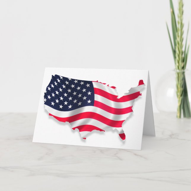 United States Flag Greeting Card (Front)