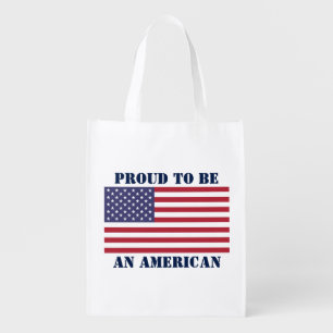 United States Flag Grocery Bag