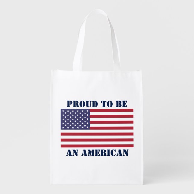 United States Flag Grocery Bag (Front)