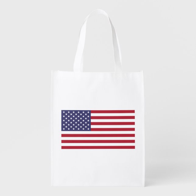 United States Flag Grocery Bag (Front)
