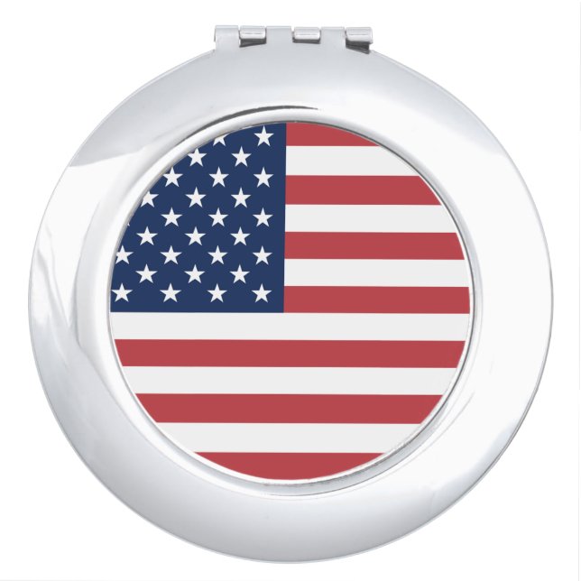 United States Flag Independence Day Compact Mirror (Front)