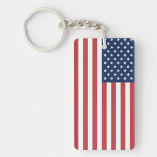 United States Flag Independence Day Keychain