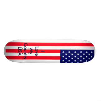 United States Flag jGibney The MUSEUM  I Love USA Skateboard