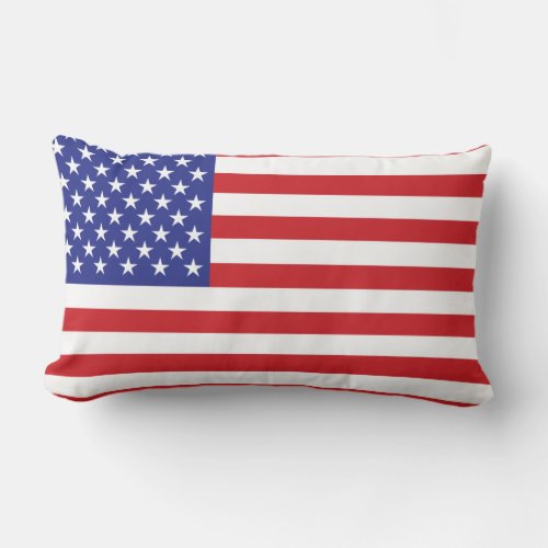United States Flag Lumbar Pillow