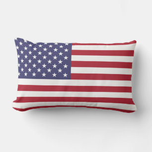 United States Flag Lumbar Pillow