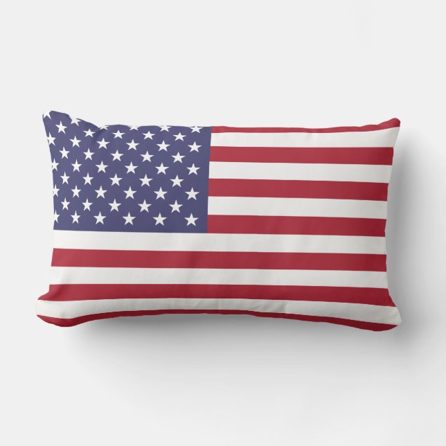 United States Flag Lumbar Pillow (Front)