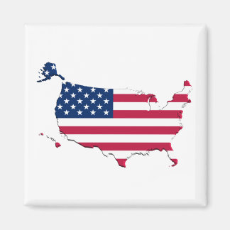 United States Flag-Map Magnet