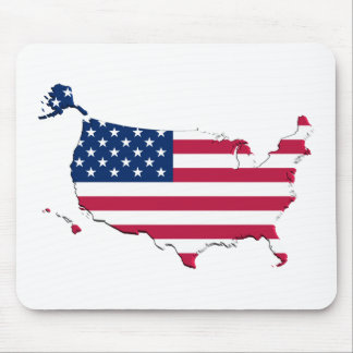 United States Flag-Map Mouse Pad