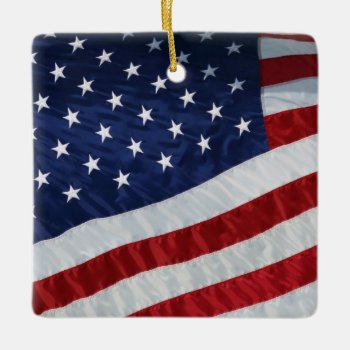 United States Flag Ornament by lynnsphotos at Zazzle