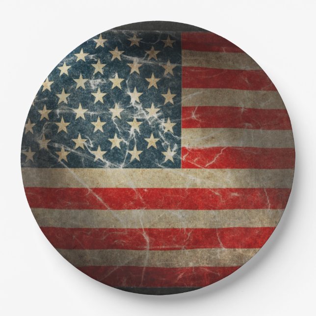 UNITED STATES FLAG PAPER PLATES (Front)
