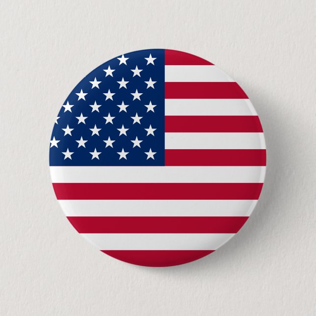 United States Flag Pinback Button (Front)