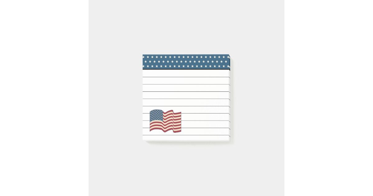 United States Flag Post It Notes | Zazzle