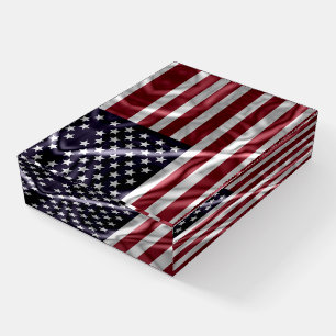 United States Flag Red Stripes White Stars on Blue Paperweight