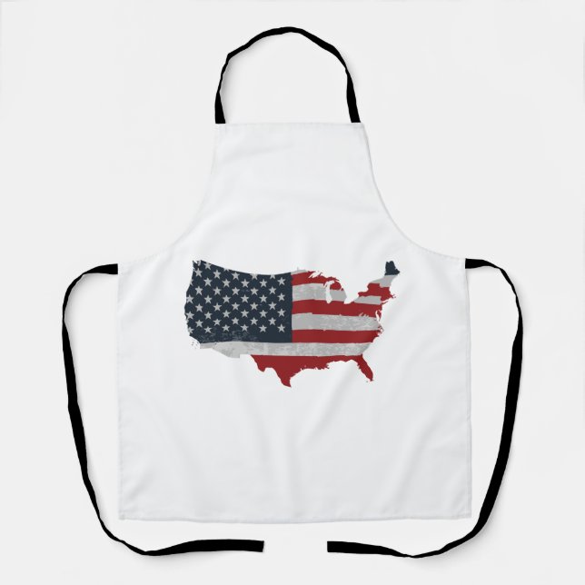 United States flag Retro Apron (Front)