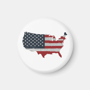 United States flag Retro Magnet
