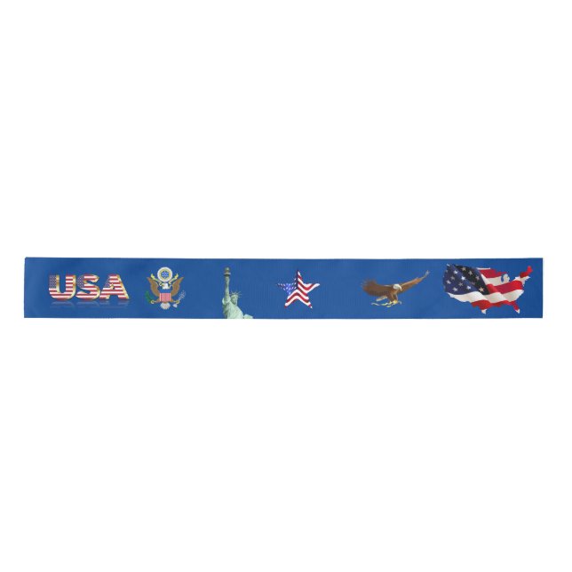 United States flag Satin Ribbon (Front)