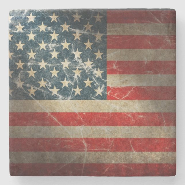 UNITED STATES FLAG STONE COASTER (Front)