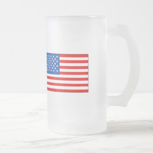 United States Flag T_shirts and Gifts Frosted Glass Beer Mug