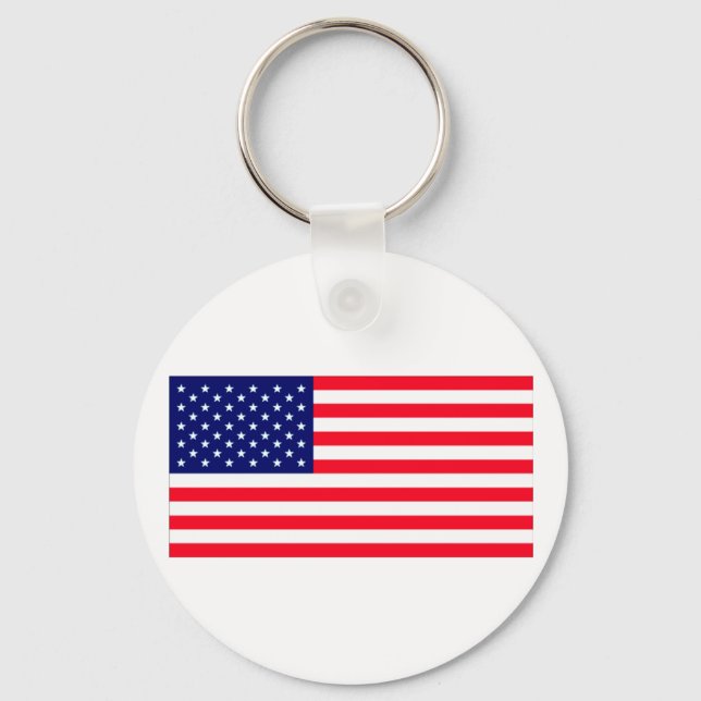United States Flag The MUSEUM Zazzle Keychain (Front)