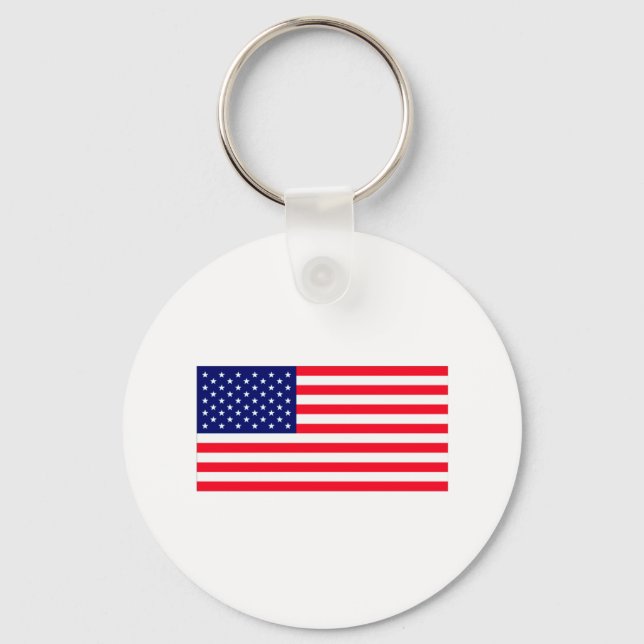 United States Flag The MUSEUM Zazzle Keychain (Front)