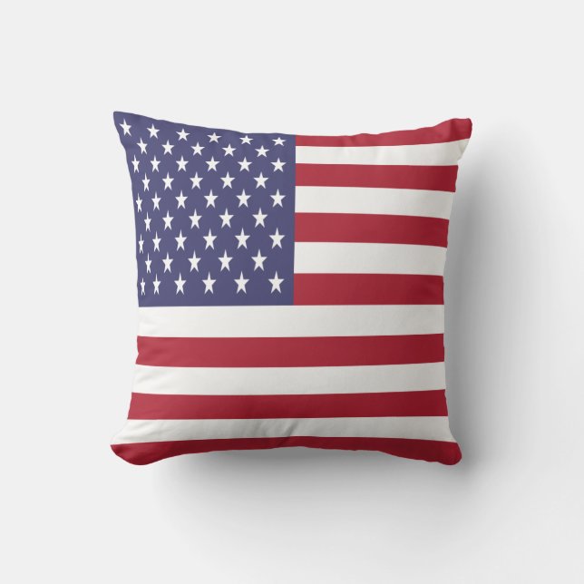 United States Flag Throw Pillow (Front)