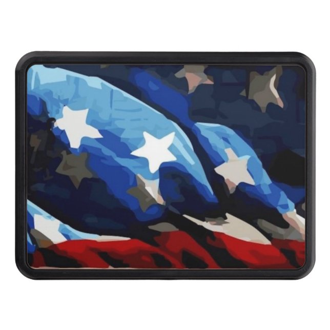 United States Flag Trailer Hitch Hitch Cover (Front)