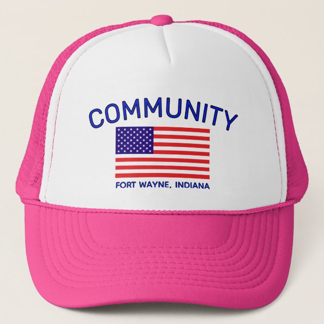 United States Flag Trucker Hat (Customize It!) (Front)