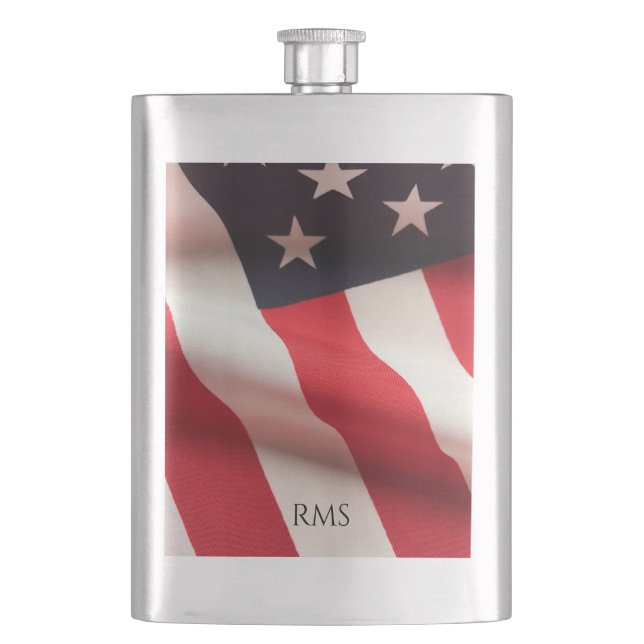 United States flag vertical Flask (Front)
