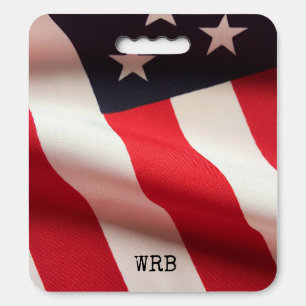 United States flag vertical Seat Cushion