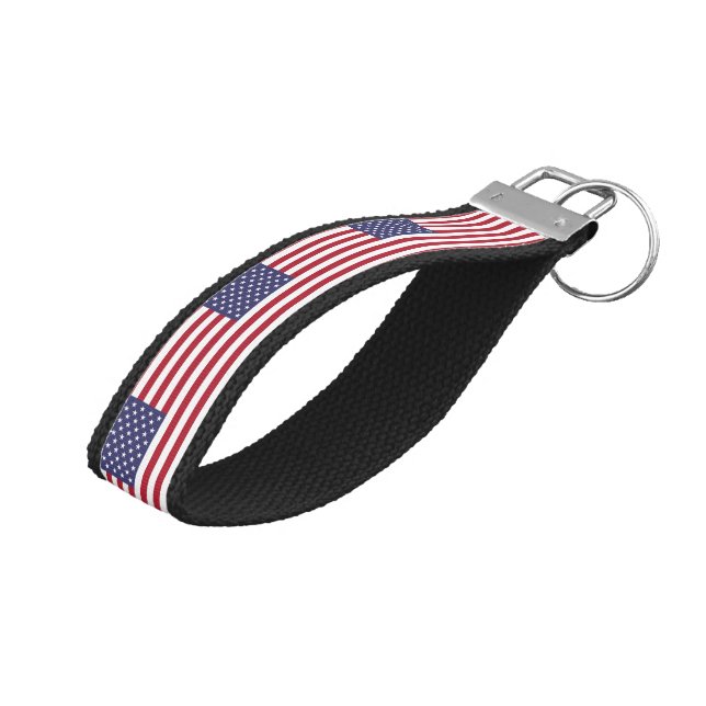 United States Flag Wrist Keychain (Angled Up)