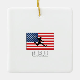 United States Football Soccer Team USMNT Ceramic Ornament