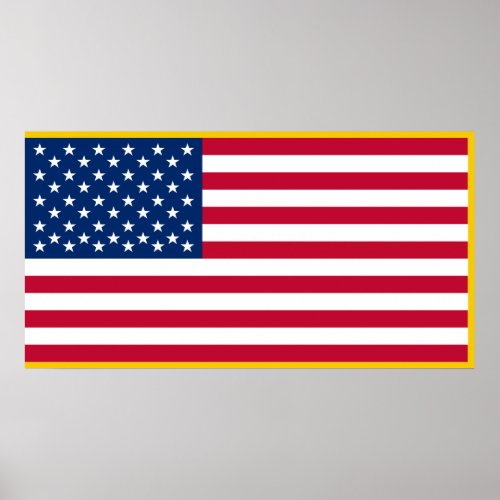 United States Gold Fringed Admiralty Maritime Flag Poster