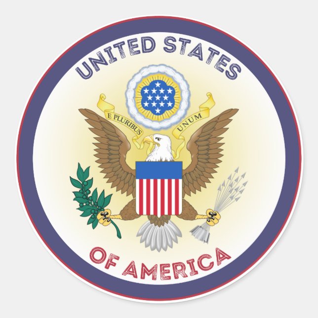 United States Great Seal Circle Shape  (Front)