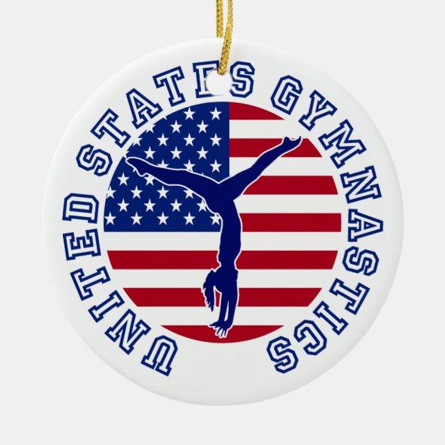 United States Gymnastics Ceramic Ornament (Front)