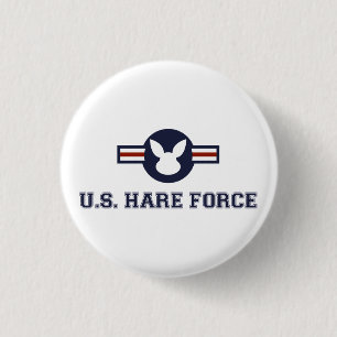 United States Hare Air Force Bunny Button
