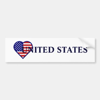 United States Heart Flag Bumper Sticker by Americanliberty at Zazzle