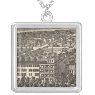United States Hotel, Atlantic City, NJ Silver Plated Necklace