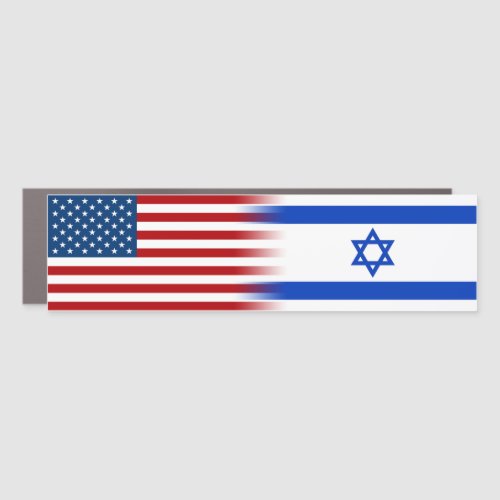 United States Israel Allies American Israeli Flag Car Magnet
