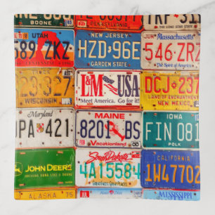 United States License Plates Art America Trinket Tray