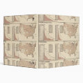 United States lithographed maps 3 Ring Binder | Zazzle