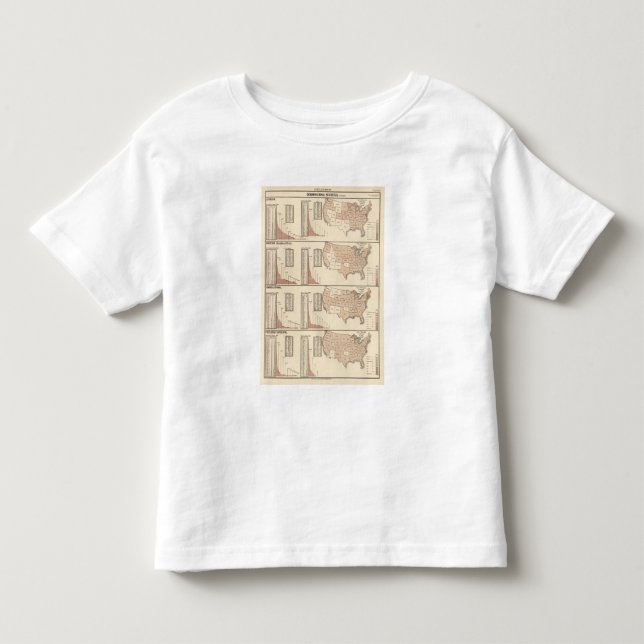 United States lithographed maps Toddler T-shirt (Front)