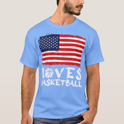 United States Love Basketball T_Shirt