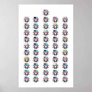United States Mail Trucks Poster