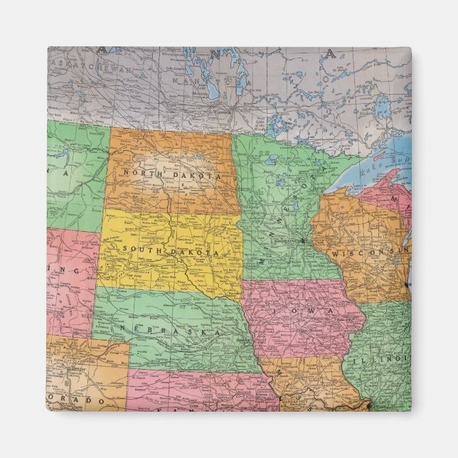 United States Map 3 Magnet (Front)