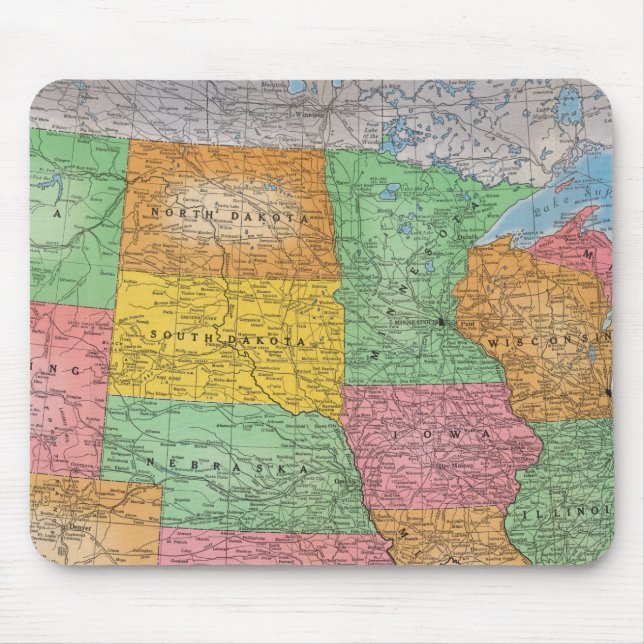 United States Map 3 Mouse Pad (Front)