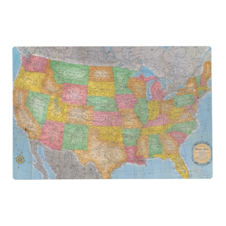 United States Map 3 Placemat