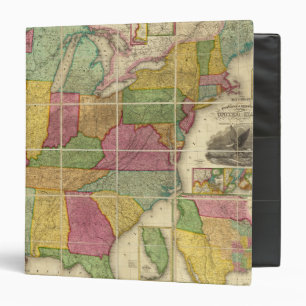 United States Map 4 3 Ring Binder