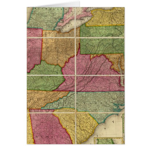 United States Map 4 Cards (Front)